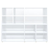 NNEVL Side Cabinet High Gloss White 97x32x72 cm Chipboard