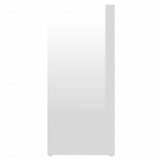 NNEVL Side Cabinet High Gloss White 97x32x72 cm Chipboard