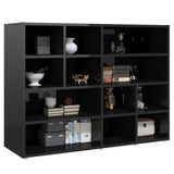 NNEVL Side Cabinet High Gloss Black 97x32x72 cm Chipboard