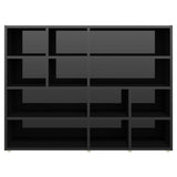 NNEVL Side Cabinet High Gloss Black 97x32x72 cm Chipboard