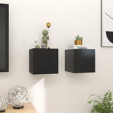 NNEVL Wall Mounted TV Cabinets 2 pcs Black 30.5x30x30 cm