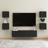 NNEVL Wall Mounted TV Cabinets 2 pcs Black 30.5x30x30 cm