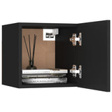 NNEVL Wall Mounted TV Cabinets 4 pcs Black 30.5x30x30 cm