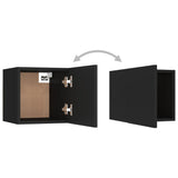 NNEVL Wall Mounted TV Cabinets 4 pcs Black 30.5x30x30 cm