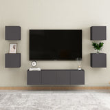 NNEVL Wall Mounted TV Cabinets 2 pcs Grey 30.5x30x30 cm