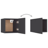 NNEVL Wall Mounted TV Cabinets 2 pcs Grey 30.5x30x30 cm