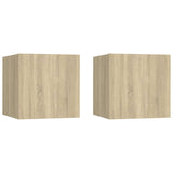 NNEVL Wall Mounted TV Cabinets 2 pcs Sonoma Oak 30.5x30x30 cm