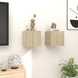 NNEVL Wall Mounted TV Cabinets 2 pcs Sonoma Oak 30.5x30x30 cm