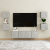 NNEVL Wall Mounted TV Cabinets 2 pcs Concrete Grey 30.5x30x30 cm