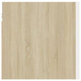 NNEVL Wall Mounted TV Cabinet White and Sonoma Oak 30.5x30x30 cm