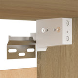 NNEVL Wall Mounted TV Cabinet White and Sonoma Oak 30.5x30x30 cm