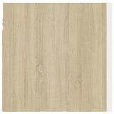 NNEVL Wall Mounted TV Cabinets 2 pcs White and Sonoma Oak 30.5x30x30 cm