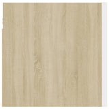 NNEVL Wall Mounted TV Cabinets 4 pcs White and Sonoma Oak 30.5x30x30 cm