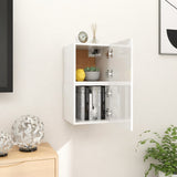 NNEVL Wall Mounted TV Cabinets 2 pcs High Gloss White 30.5x30x30 cm