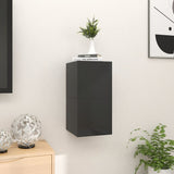 NNEVL Wall Mounted TV Cabinets 2 pcs High Gloss Black 30.5x30x30 cm