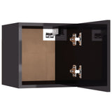 NNEVL Wall Mounted TV Cabinets 4 pcs High Gloss Grey 30.5x30x30 cm
