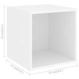NNEVL Wall Cabinets 2 pcs White 37x37x37 cm Chipboard