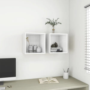 NNEVL Wall Cabinets 2 pcs White 37x37x37 cm Chipboard