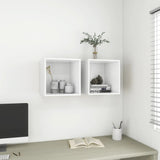 NNEVL Wall Cabinets 2 pcs White 37x37x37 cm Chipboard