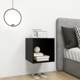 NNEVL Wall Cabinet Black 37x37x37 cm Chipboard