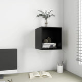 NNEVL Wall Cabinet Black 37x37x37 cm Chipboard