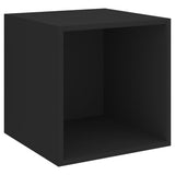 NNEVL Wall Cabinets 2 pcs Black 37x37x37 cm Chipboard