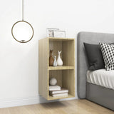 NNEVL Wall Cabinets 2 pcs Sonoma Oak 37x37x37 cm Chipboard