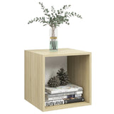 NNEVL Wall Cabinets 2 pcs White and Sonoma Oak 37x37x37 cm Chipboard