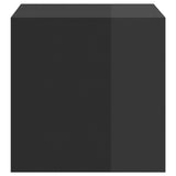 NNEVL Wall Cabinet High Gloss Black 37x37x37 cm Chipboard