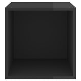 NNEVL Wall Cabinets 2 pcs High Gloss Black 37x37x37 cm Chipboard