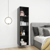 NNEVL Wall Cabinets 4 pcs High Gloss Black 37x37x37 cm Chipboard