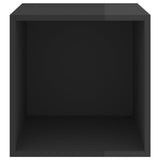 NNEVL Wall Cabinets 4 pcs High Gloss Black 37x37x37 cm Chipboard