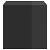 NNEVL Wall Cabinets 4 pcs High Gloss Black 37x37x37 cm Chipboard