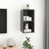 NNEVL Wall-mounted TV Cabinet Grey 37x37x72 cm Chipboard