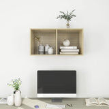 NNEVL Wall-mounted TV Cabinet Sonoma Oak 37x37x72 cm Chipboard
