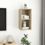 NNEVL Wall-mounted TV Cabinet Sonoma Oak 37x37x72 cm Chipboard