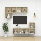 NNEVL Wall-mounted TV Cabinet Sonoma Oak 37x37x72 cm Chipboard