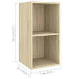NNEVL Wall-mounted TV Cabinet Sonoma Oak 37x37x72 cm Chipboard