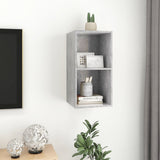 NNEVL Wall-mounted TV Cabinet Concrete Grey 37x37x72 cm Chipboard