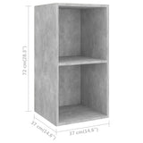 NNEVL Wall-mounted TV Cabinet Concrete Grey 37x37x72 cm Chipboard