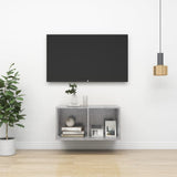 NNEVL Wall-mounted TV Cabinet Concrete Grey 37x37x72 cm Chipboard