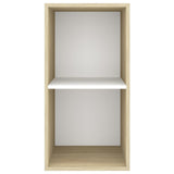 NNEVL Wall-mounted TV Cabinet Sonoma Oak and White 37x37x72 cm Chipboard