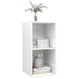 NNEVL Wall-mounted TV Cabinet High Gloss White 37x37x72 cm Chipboard