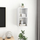 NNEVL Wall-mounted TV Cabinet High Gloss White 37x37x72 cm Chipboard