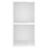 NNEVL Wall-mounted TV Cabinet High Gloss White 37x37x72 cm Chipboard