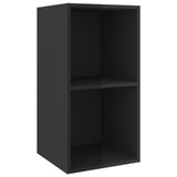 NNEVL Wall-mounted TV Cabinet High Gloss Black 37x37x72 cm Chipboard