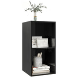 NNEVL Wall-mounted TV Cabinet High Gloss Black 37x37x72 cm Chipboard