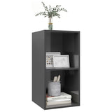 NNEVL Wall-mounted TV Cabinet High Gloss Grey 37x37x72 cm Chipboard