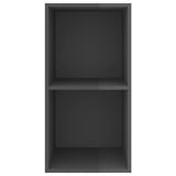 NNEVL Wall-mounted TV Cabinet High Gloss Grey 37x37x72 cm Chipboard