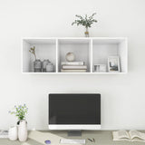 NNEVL Wall-mounted TV Cabinet White 37x37x107 cm Chipboard